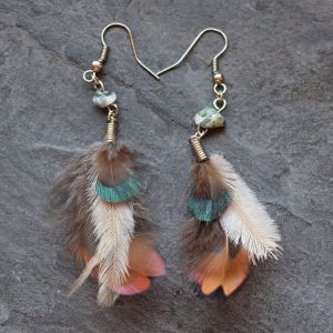 Boucles d'oreilles en plumes